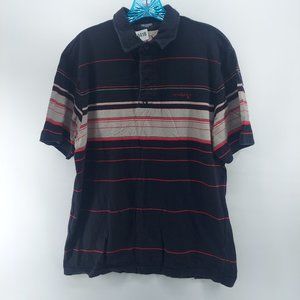 Trans nine 9 black polo shirt size large